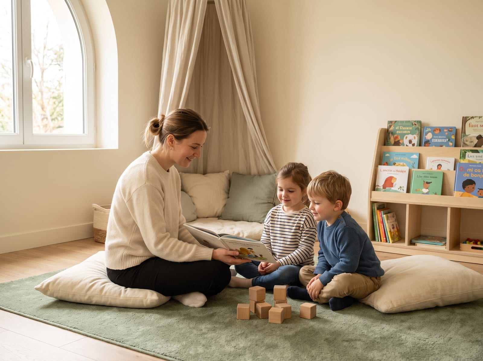 Espace enfants sécurisé et chaleureux du studio